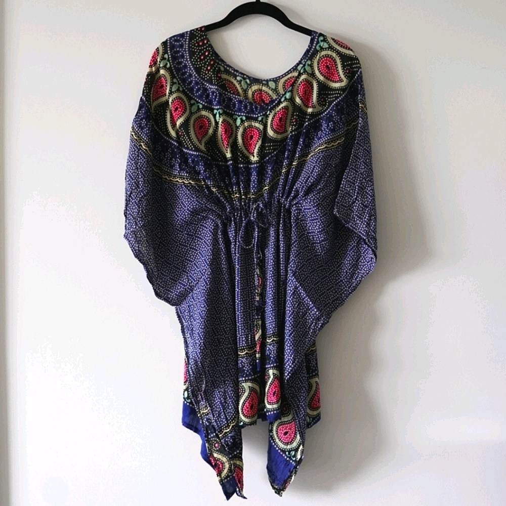 Kimono Style Paisley Pattern Beach Cover Up Swim